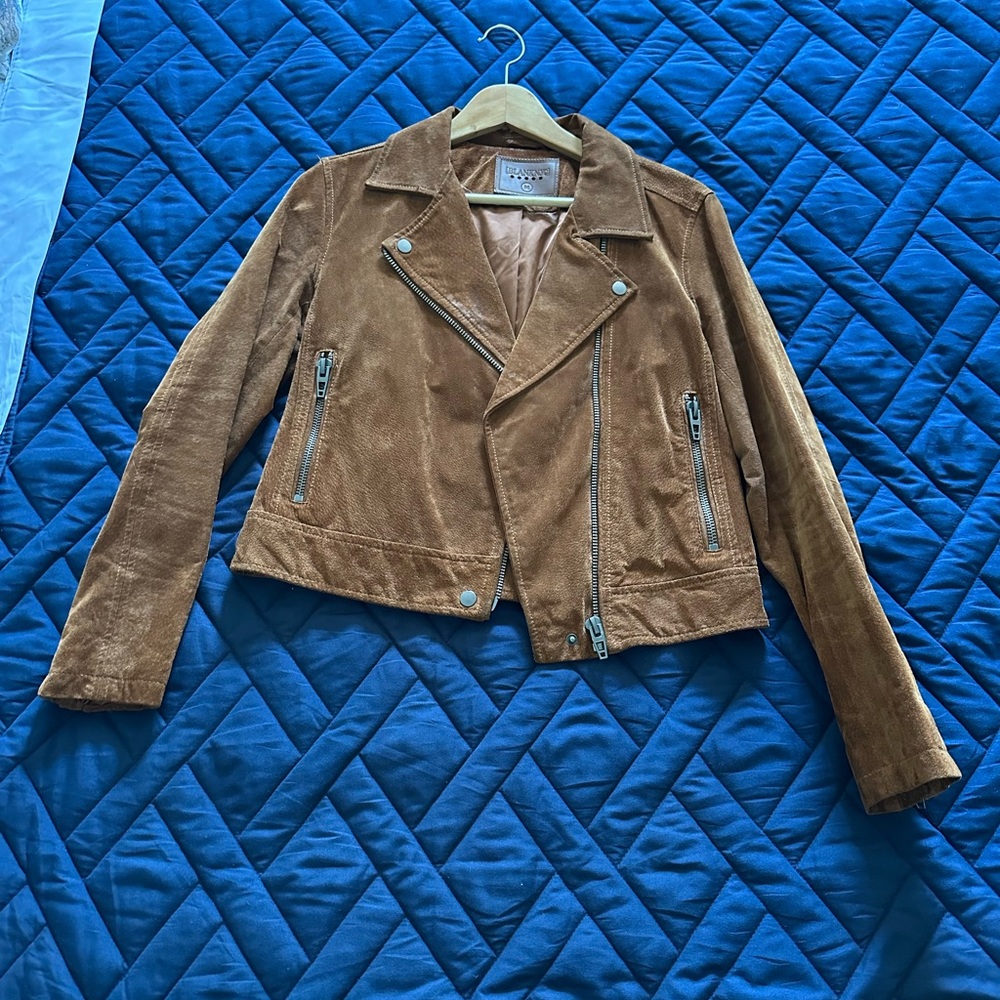Blank NYC Tan Suede Leather Jacket